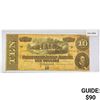 Image 1 : 1864 LG $10 Confederate Note
