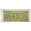 Image 2 : 1864 LG $10 Confederate Note