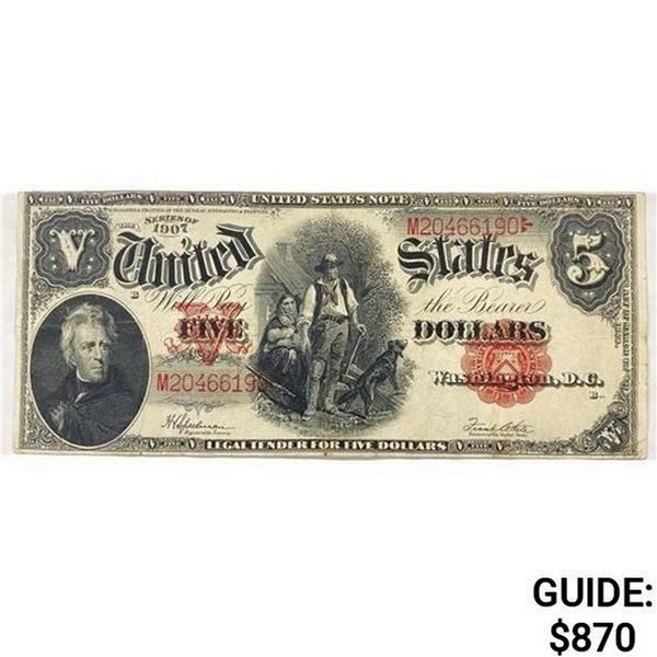 1907 LG $5 Legal Tender Note