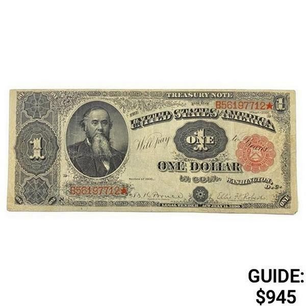 1891 LG $1 Treasury Note