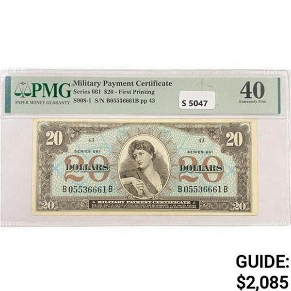 Military $20 Payment Cert. PMG EF40