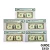 Image 1 : (5) 1963-1981 $1 Fed Reserve Notes PMG
