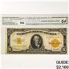 Image 1 : 1922 US LG $10 Gold Cert. CGA Ch UNC64