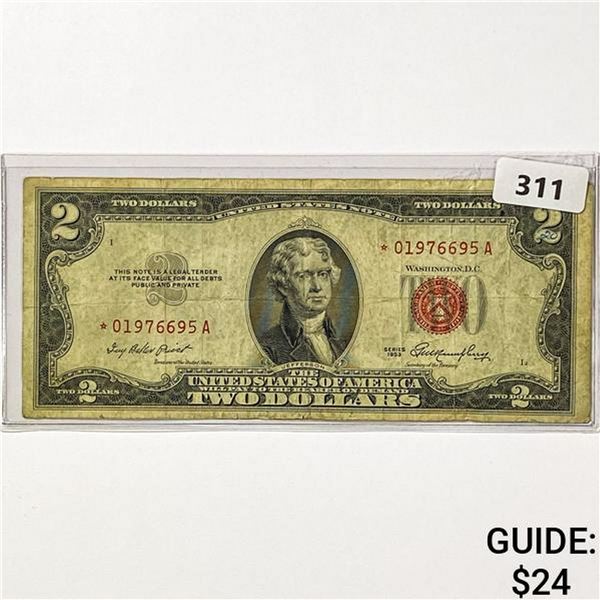 1953 US Star $2 Legal Tender Note