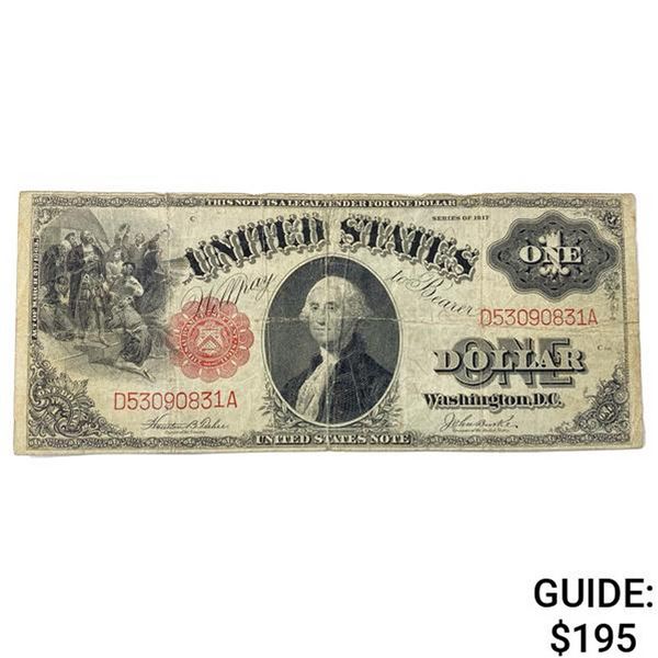1917 US LG $1 Legal Tender Note