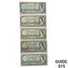 Image 1 : 1954-1967 Canada $1 Bank Notes (5 Items)