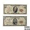 Image 1 : 1929 $5 & $10 Fed Res Notes (2 Items)