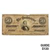Image 1 : 1861 LG Confederate $50 Legal Tender Note