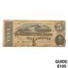 Image 1 : 1864 LG Confederate $5 Legal Tender Note