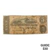 Image 1 : 1864 LG Confederate $5 Legal Tender Note