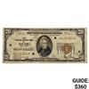 Image 1 : 1929 B US Bank of New York $20 Fed Res Note
