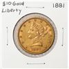 Image 1 : 1881 $10 Liberty Head Eagle Gold Coin