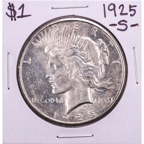 1925-S $1 Peace Silver Dollar Coin