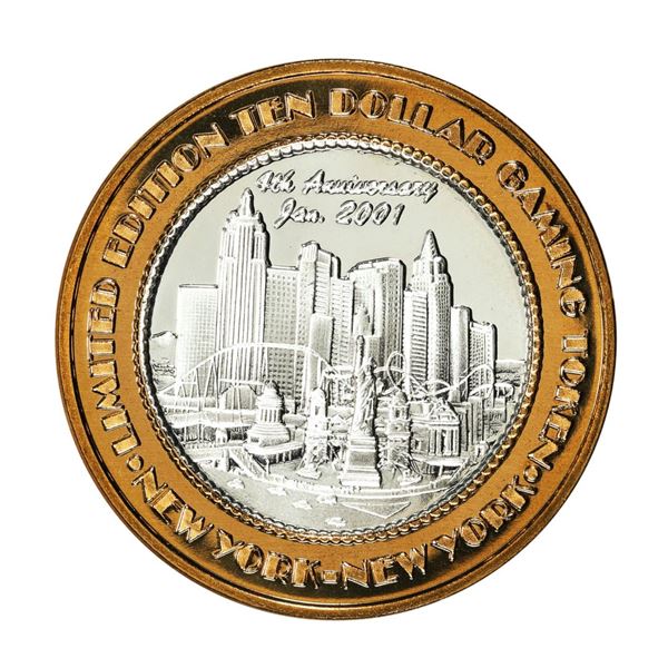 .999 Silver New York New York Hotel & Casino $10 Casino Limited Edition Gaming Token