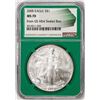 Image 1 : 2005 $1 American Silver Eagle Coin NGC MS70 From US Mint Sealed Box Green Core