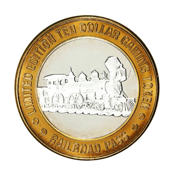 .999 Silver Railroad Pass Casino Henderson, Nevada $10 Limited Edition Gaming Token