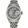 Image 1 : Rolex Ladies Stainless Steel Silver Roman Datejust Wristwatch
