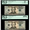 Image 1 : Lot of (2) 2004 $20 Federal Reserve STAR Notes PCGS Graded