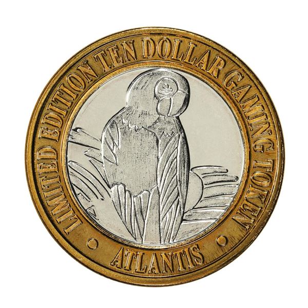 .999 Fine Silver Atlantis Casino & Resort Reno, NV $10 Limited Edition Gaming Token