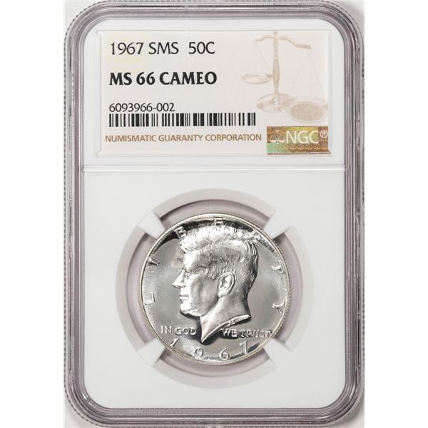 1967 SMS Kennedy Half Dollar Coin NGC MS66 Cameo