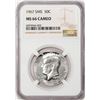 Image 1 : 1967 SMS Kennedy Half Dollar Coin NGC MS66 Cameo