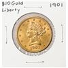Image 1 : 1901 $10 Liberty Head Eagle Gold Coin