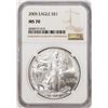 Image 1 : 2005 $1 American Silver Eagle Coin NGC MS70