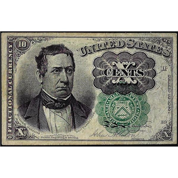 1874 Fifth Issue Ten Cents Fractional Currency Note