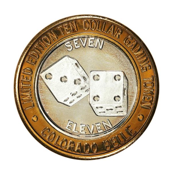 .999 Silver Colorado Belle Laughlin, Nevada $10 Casino Limited Edition Gaming Token