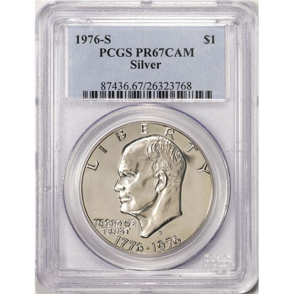 1976-S Proof $1 Eisenhower Silver Dollar Coin PCGS PR67CAM