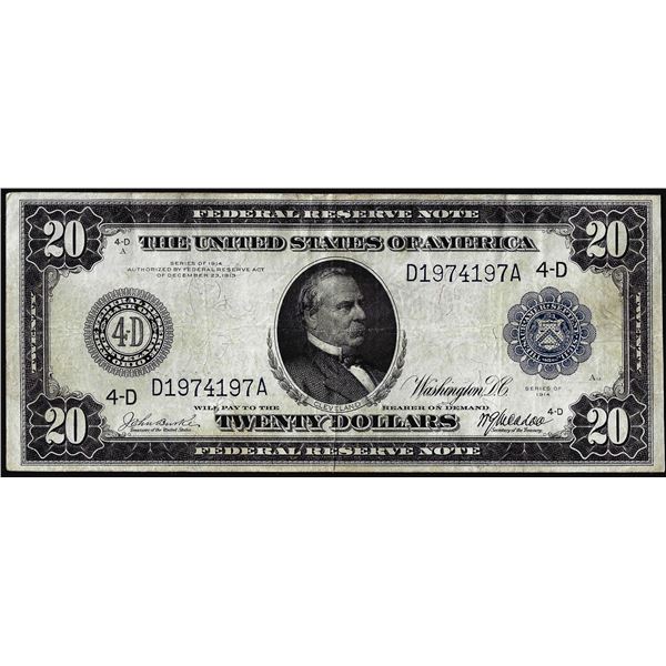 1914 $20 Federal Reserve Note Cleveland