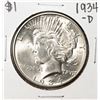 Image 1 : 1934-D $1 Peace Silver Dollar Coin