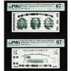 Image 1 : Set of Giori Test Note Washington & Lincoln Memorial PMG Superb Gem Unc 67EPQ