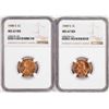 Image 1 : Lot of 1948-S & 1949-S Lincoln Wheat Cent Coins NGC MS67RD