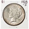 Image 1 : 1928-D $1 Peace Silver Dollar Coin