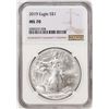 Image 1 : 2019 $1 American Silver Eagle Coin NGC MS70