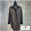 Image 2 : SHEARED MINK JACKET W/PINK ABSTRACT DESIGN- REVERSE TO A RAINCOAT!