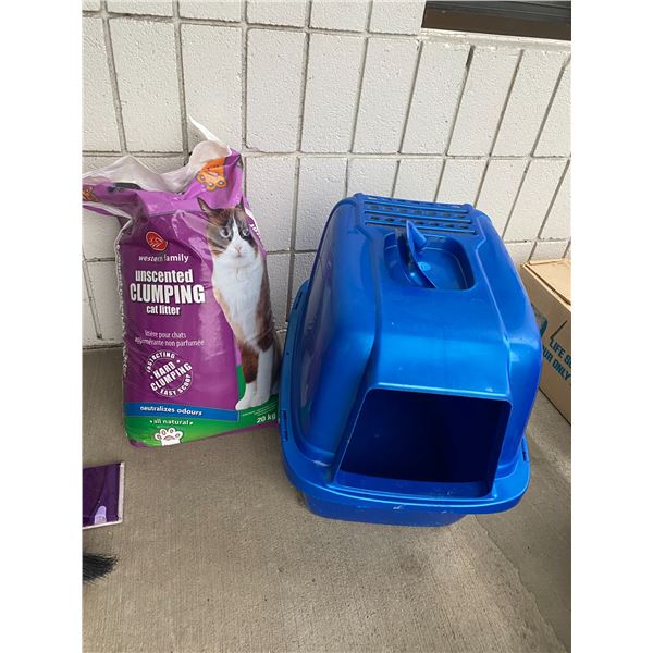 Cat litter box and litter