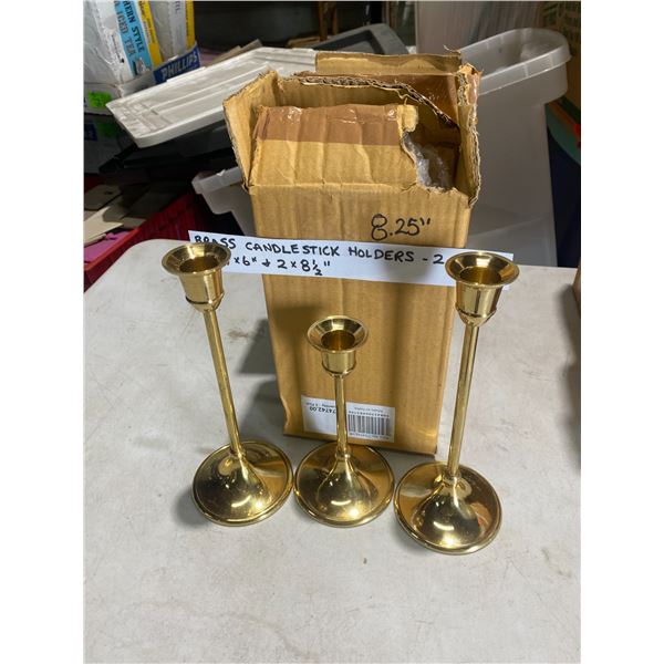 Brass candlestick holders 2 set
