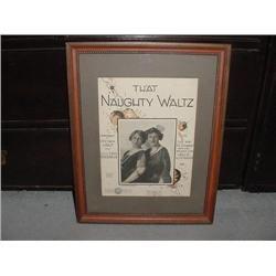Framed Sheet Music Lithograph