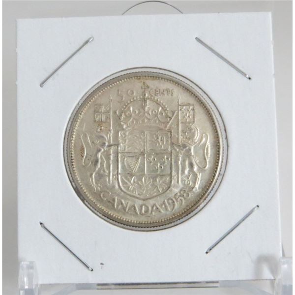 1958 Canadian Silver 50 Cent Coin