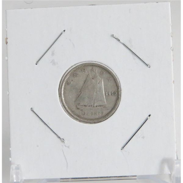 1940 Canadian Silver 10 Cent Coin