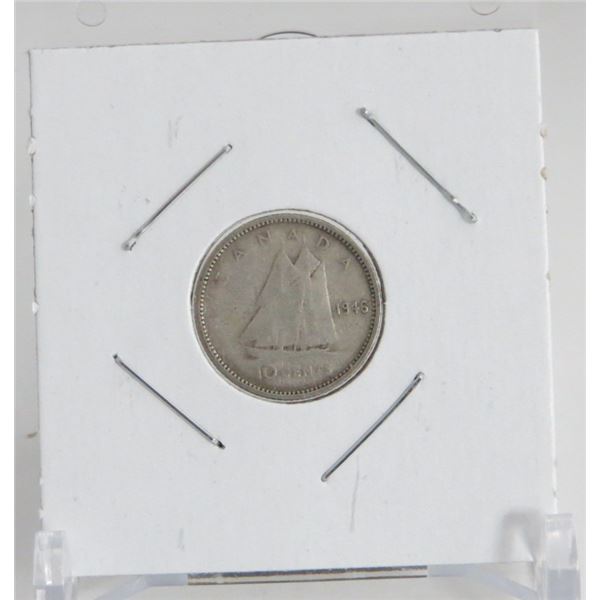 1946 Canadian Silver 10 Cent Coin