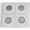 Image 1 : 4 Canadian Silver 1960 Quarters