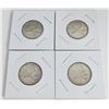 Image 1 : 4 Canadian Silver 1966 Quarters