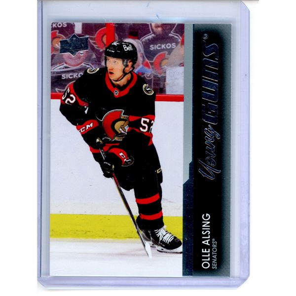 2021-22 Upper Deck #203 Olle Alsing YG RC