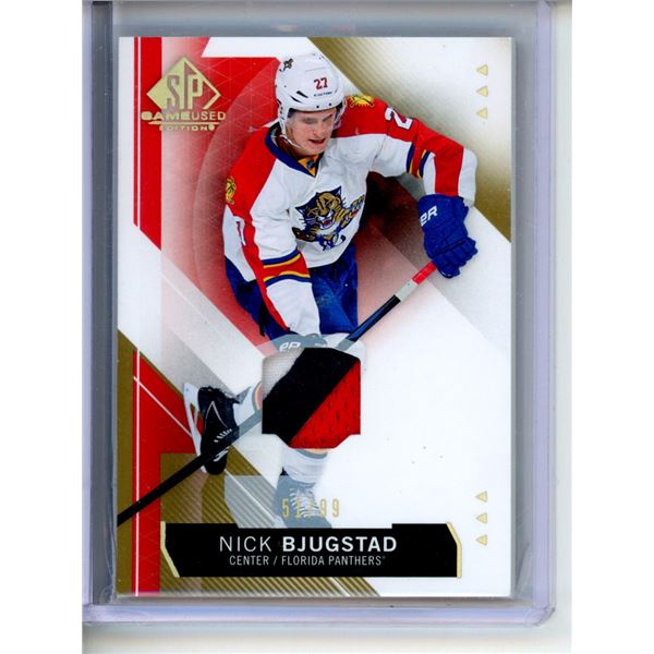 2015-16 SP Game Used Gold 3 Color Patch #58 Nick Bjugstad 51/99