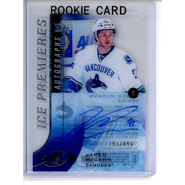 2015-16 Upper Deck Ice Ice Premieres Autographs #IPAJM Jared McCann AU 193/499