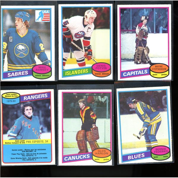 1980-81 O-Pee-Chee Hockey Card Lot