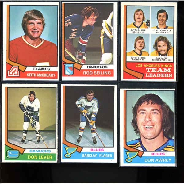 1974-75 O-Pee-Chee Hockey Card Lot